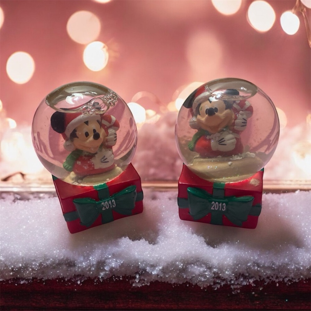 Disney Mickey Mouse Christmas Snow Globes